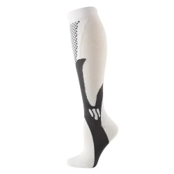 Professional Sports Running Fitness Basketball Skipping Rope Long Calf Compression Stockings Long Tube Breathable White