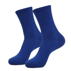 Mid-calf Combed Cotton Athletic Socks Sweat-absorbent Breathable High-pass Non-stuffy Men And Women Sports And Leisure Socks Blue