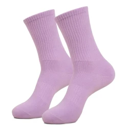 Mid-calf Combed Cotton Athletic Socks Sweat-absorbent Breathable High-pass Non-stuffy Men And Women Sports And Leisure Socks Purple