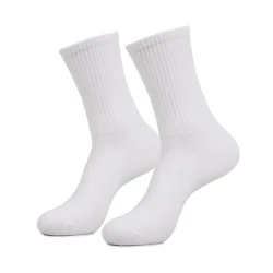Mid-calf Combed Cotton Athletic Socks Sweat-absorbent Breathable High-pass Non-stuffy Men And Women Sports And Leisure Socks White