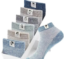 Socks Men's Cotton Summer Thin Deodorant And Sweat-absorbing Black