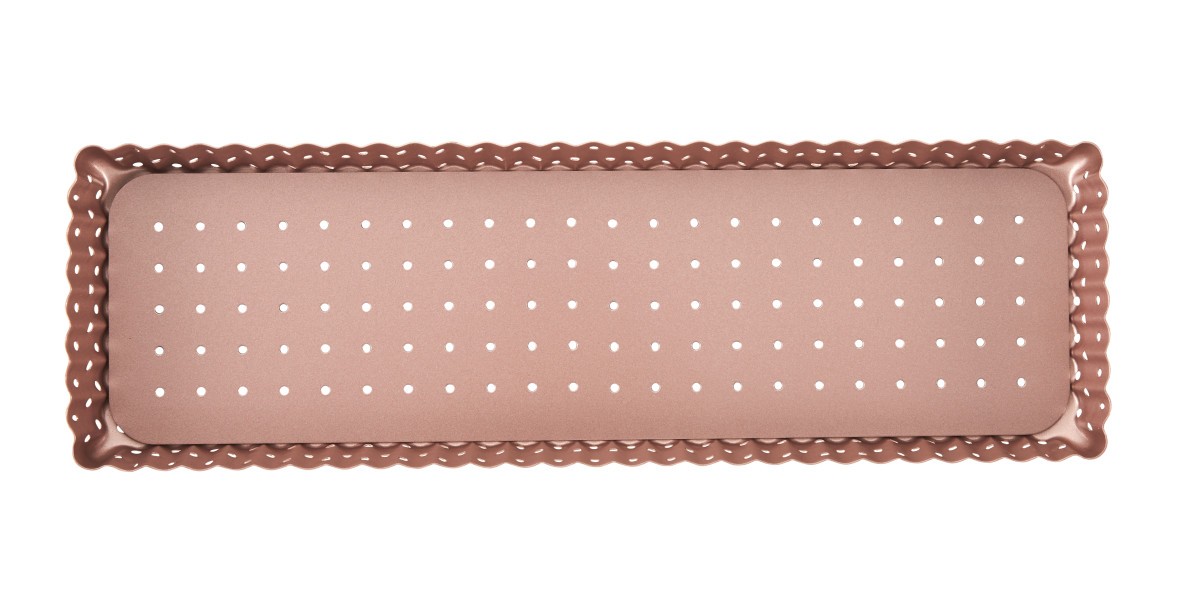 Rose Gold Perforated Rectangle Tart Pan - Wiltshire