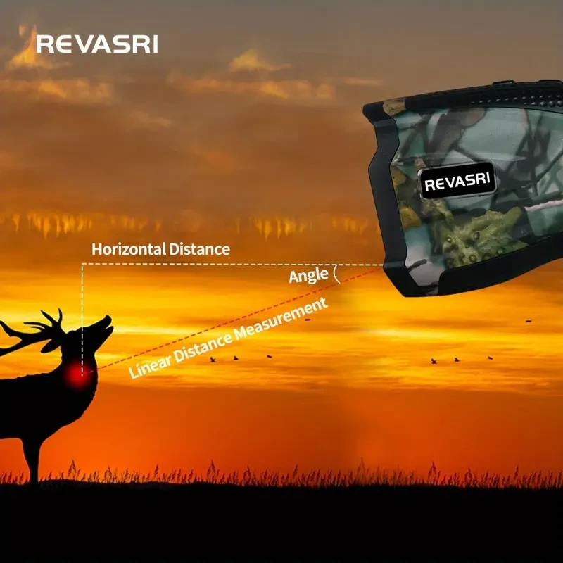 REVASRl 5-990m Laser Rangefinder with 6X Monocular
