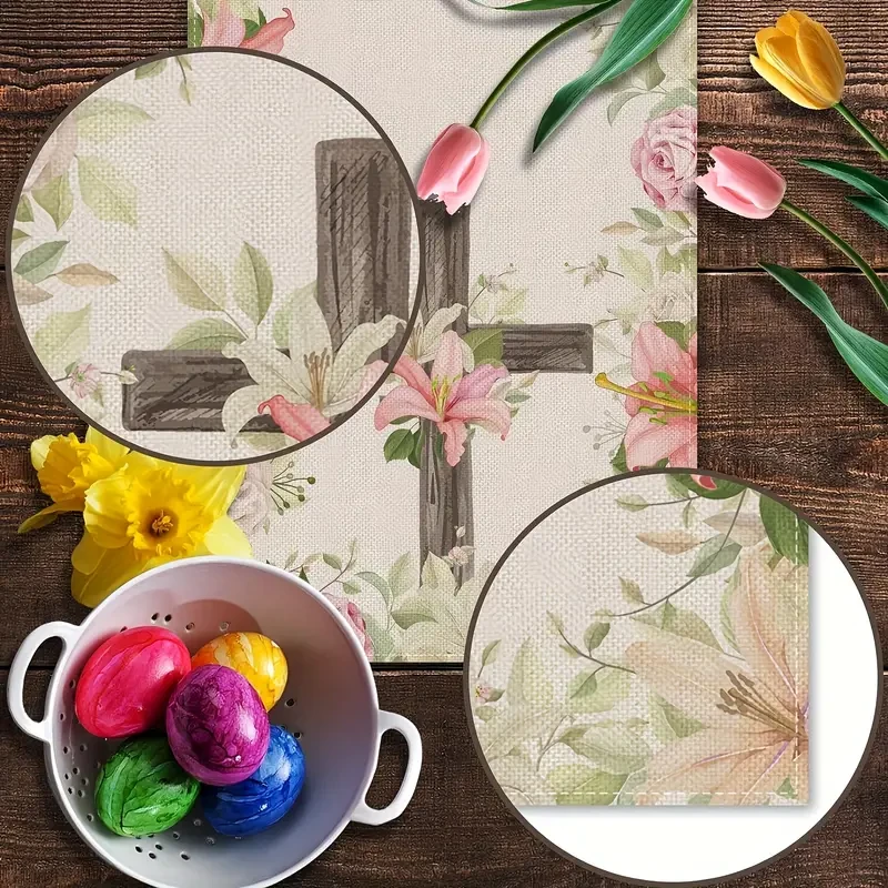 Easter Spring Holiday Table Runner for Home Dining Decoration