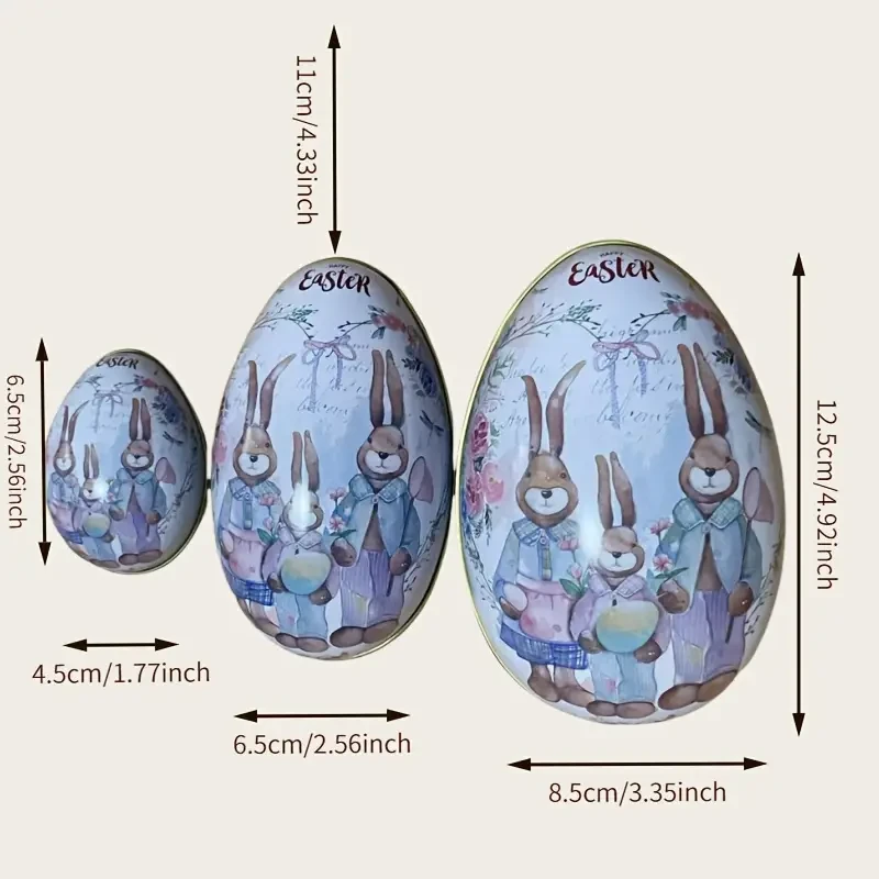 Easter eggs, small, medium and large