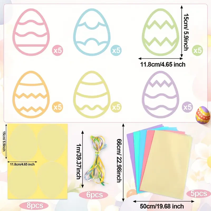 Easter Egg Craft Kits Easter Tissue Paper Suncatchers Bulk Stained Glass Effect