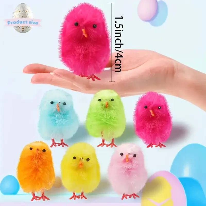 Random Colors Easter Simulation Chick Ornaments