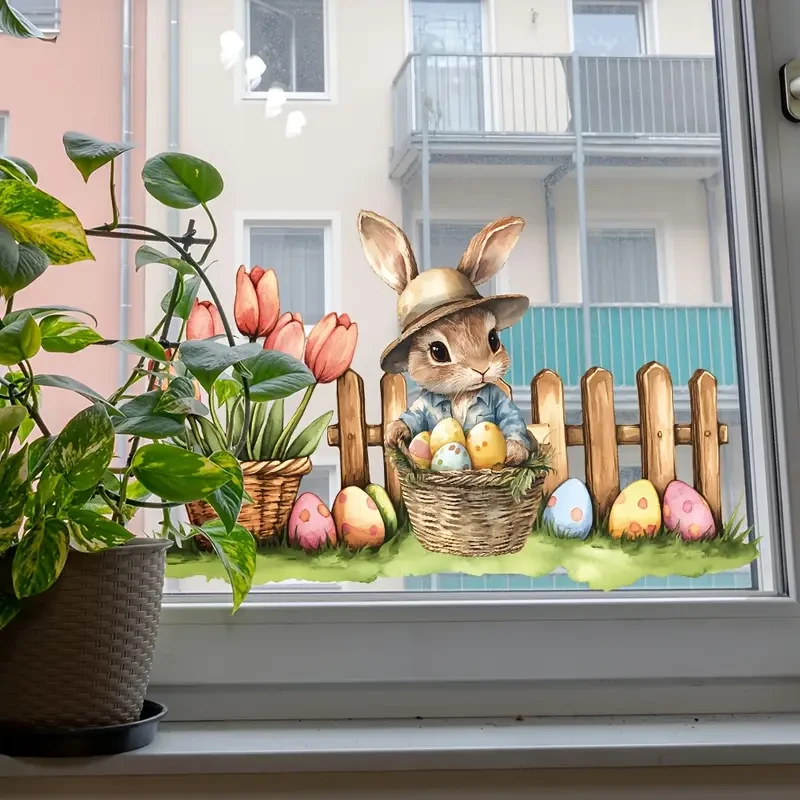 UV-Transparent Bunny and Flower Stickers