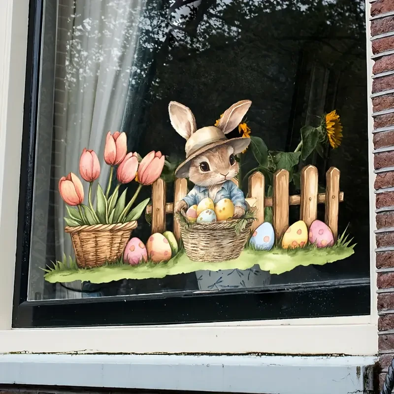 UV-Transparent Bunny and Flower Stickers