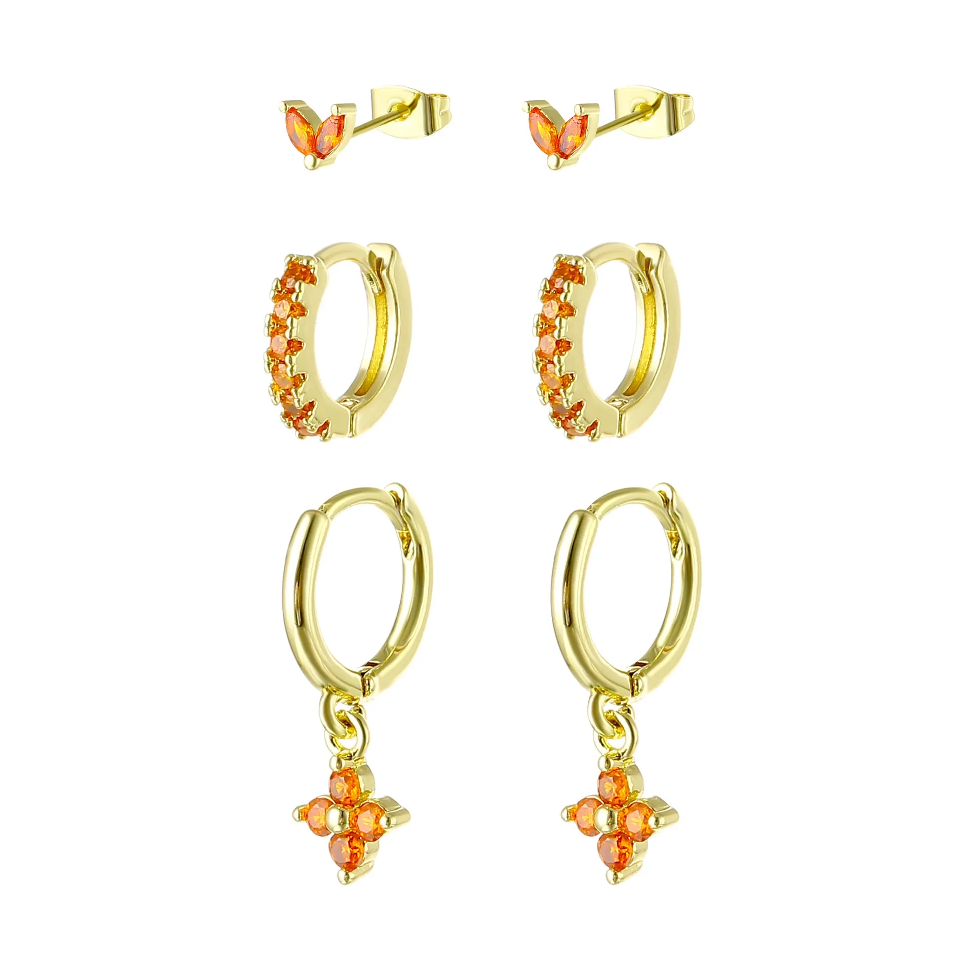 European And American Fashion Ins Personalized Diamond-embedded Wear Ear Ring