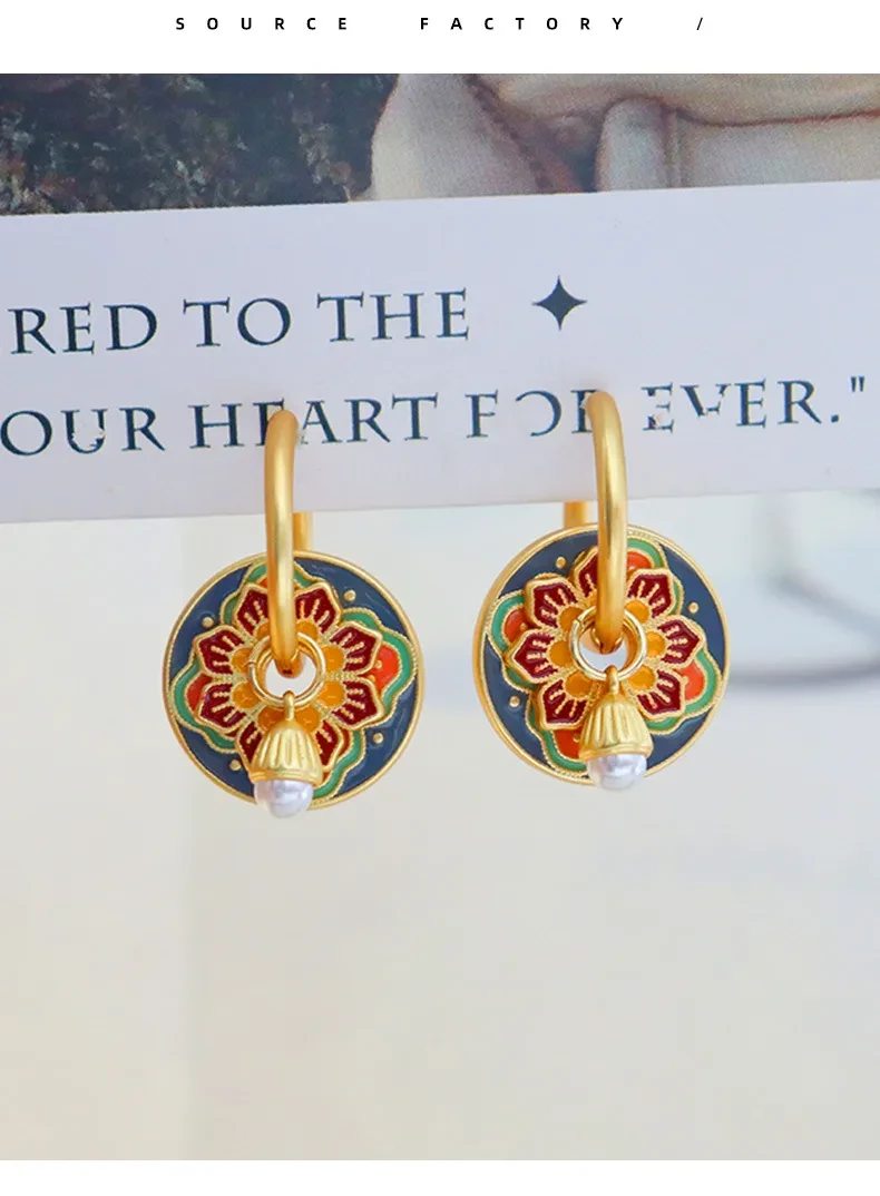 New Chinese Style Ethnic Style Earrings Tassel High Sense Temperament Fashion Earrings Female