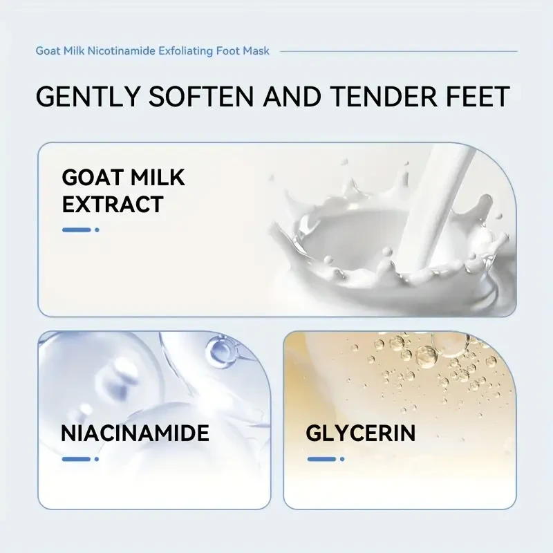 QUIYUM 20pcs Goat Milk Foot Masks