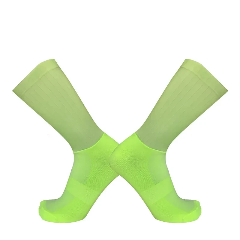 Men's And Women's Non-slip Silicone Cycling Socks Green