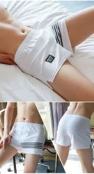 Men's Underwear Cotton Printed Breathable Large Size Boxer White