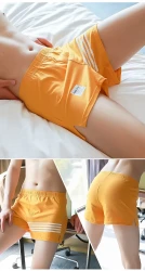 Men's Underwear Cotton Printed Breathable Large Size Boxer Yellow
