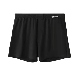 Loose Breathable Plus Size Men's Underwear Solid Color Boxers Black