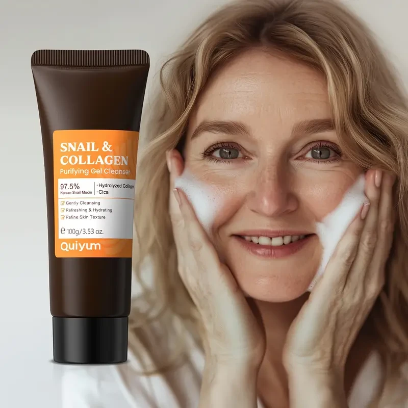 Quiyum Snail & Collagen Gel Cleansser 3.53oz