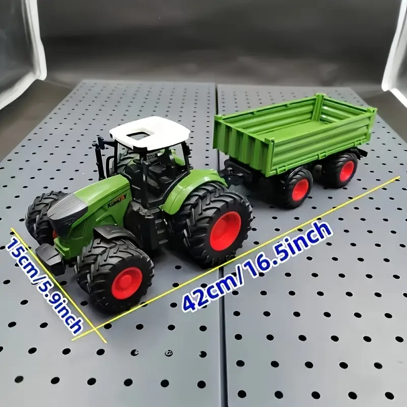 Farm Tractor Toy Set with Trailer