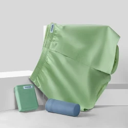 Men's Pajama Pants Boxer Large Trunks Loose Breathable Underwear Matcha Green