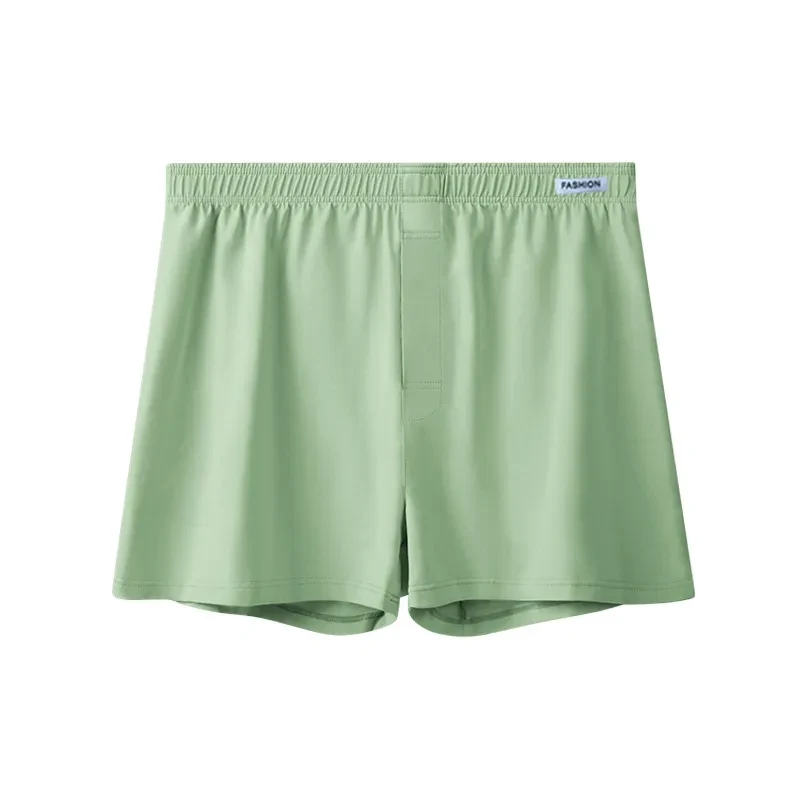 Men's Pajama Pants Boxer Large Trunks Loose Breathable Underwear Matcha Green