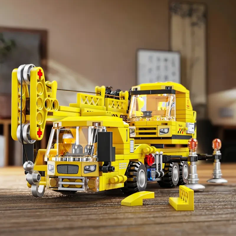 524pcs Crane Mech Model Building Toy