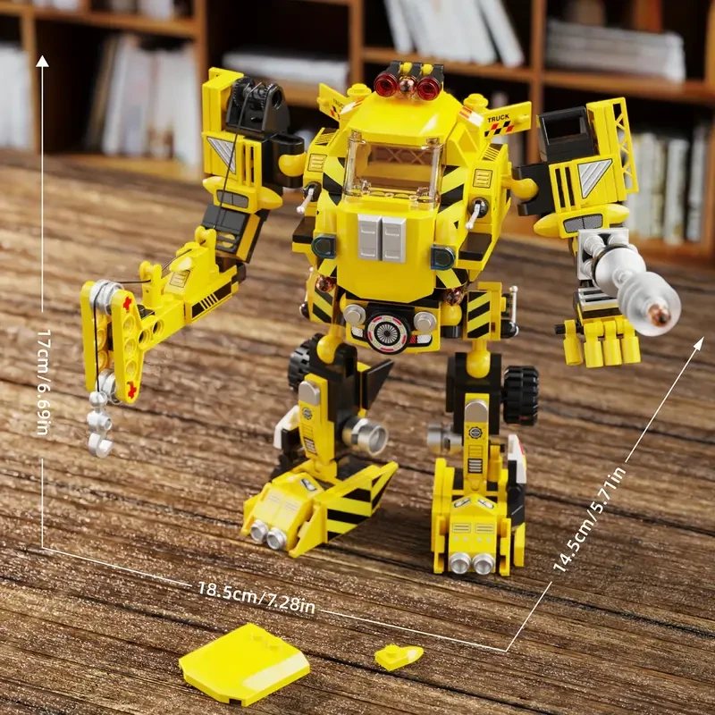 524pcs Crane Mech Model Building Toy