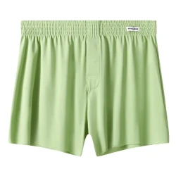 Men's Ice Silk Underwear Plus Size Loose Boxer Matcha Green