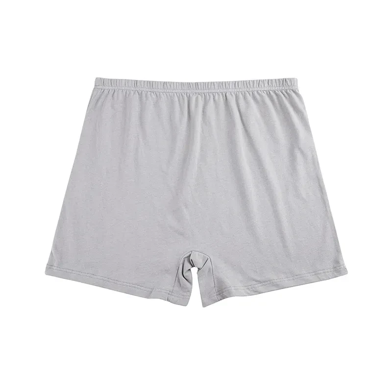 High Waist Plus Size Cotton Underwear Men's Boxers Light Gray