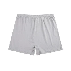 High Waist Plus Size Cotton Underwear Men's Boxers Light Gray