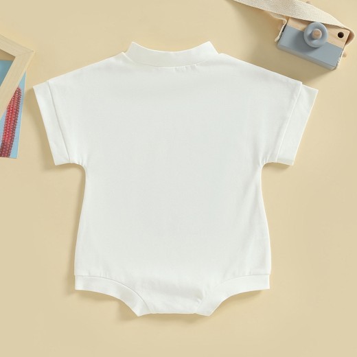 Girls' Fashion Cactus Print Round Neck Jumpsuit