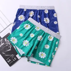 Men's Cotton Printed Shorts Loose Breathable Boxers