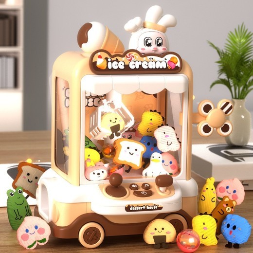 Household Toy Electric Clip Doll Gashapon Machine Children Mini Claw Machine
