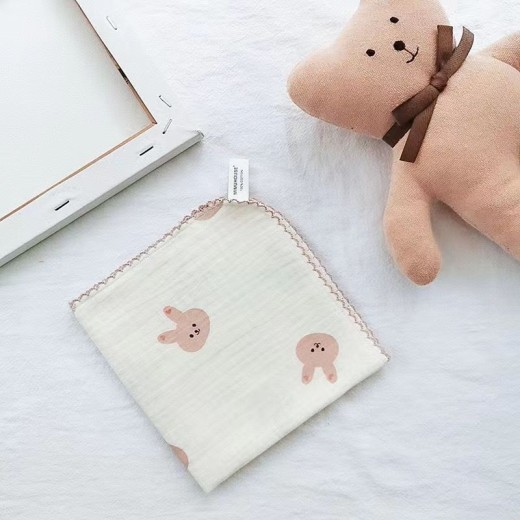 Cotton Yarn Baby Face Towel Milk Towel Baby Feeding Saliva Towel Handkerchief
