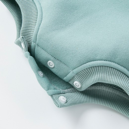 Men's And Women's Baby Long Sleeved Romper Solid Color