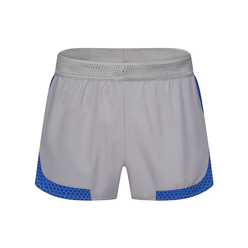 Summer Marathon Running Double-layer Breathable Quick-drying Wicking Fitness Shorts Gray