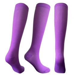 Solid Color Sports Compression Stockings Fitness Running Stockings Purple