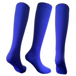 Solid Color Sports Compression Stockings Fitness Running Stockings Sapphire Blue