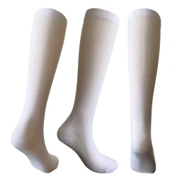 Solid Color Sports Compression Stockings Fitness Running Stockings White
