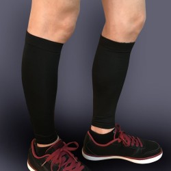 Football Calf Protection Running Knee Protection Leg Cover Black