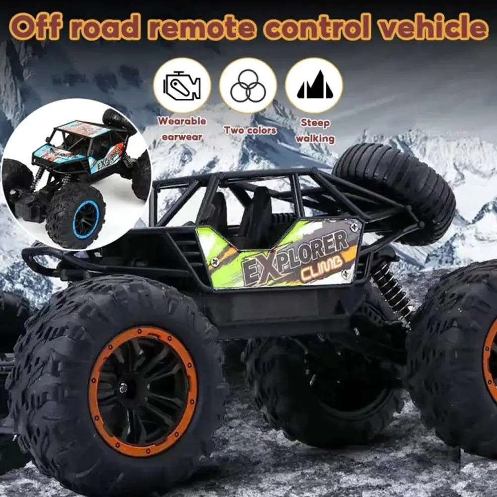 1:16 4WD RC Car with LED Lights Off-Road Radio Remote Control Buggy Truck