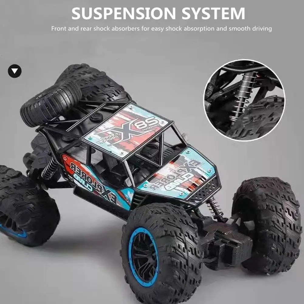 1:16 4WD RC Car with LED Lights Off-Road Radio Remote Control Buggy Truck
