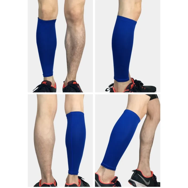 Football Calf Protection Running Knee Protection Leg Cover Blue