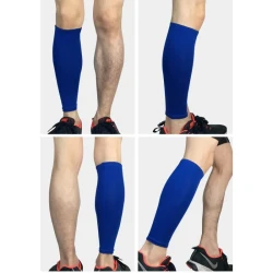 Football Calf Protection Running Knee Protection Leg Cover Blue