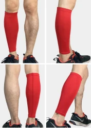 Football Calf Protection Running Knee Protection Leg Cover Red
