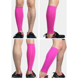 Football Calf Protection Running Knee Protection Leg Cover Rose Red