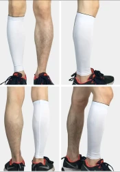 Football Calf Protection Running Knee Protection Leg Cover White