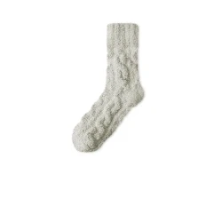 Coral Velvet For Male Home Room Socks Couple Style Light Green