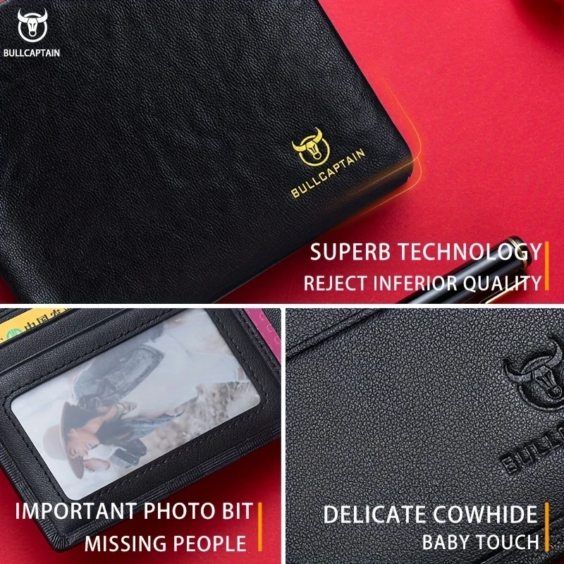 BULL CAPTAIN Genuine - Leather Men's Wallet