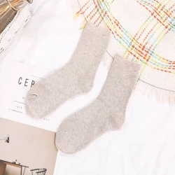 Towel Socks Winter Men's Thickened Plus Velvet Cotton Socks Grey