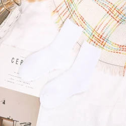 Towel Socks Winter Men's Thickened Plus Velvet Cotton Socks White